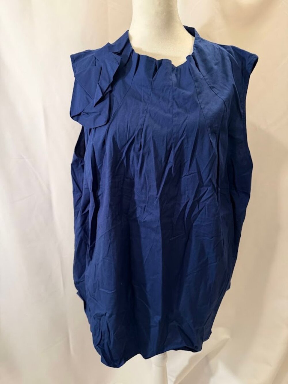 NWOT NEXX Navy Blue Color Sleeveless Top (Cotton/Spandex) - 3x